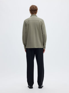 Selected Jackie sweat jakke i Vetiver salviegrøn set bagfra