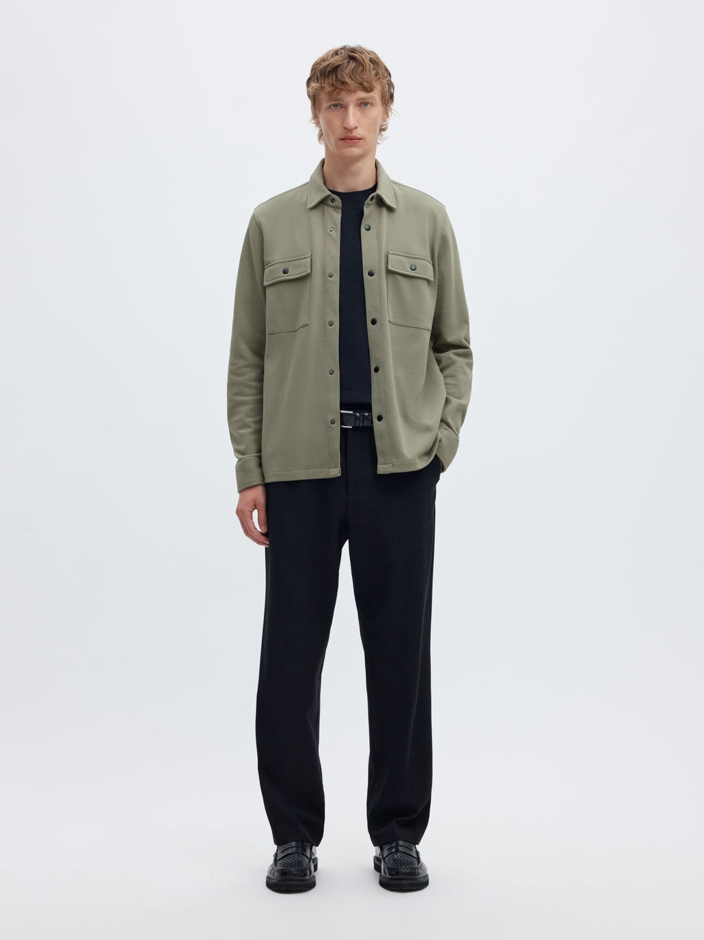 Selected JACKIE SWEAT JACKET - Vetiver