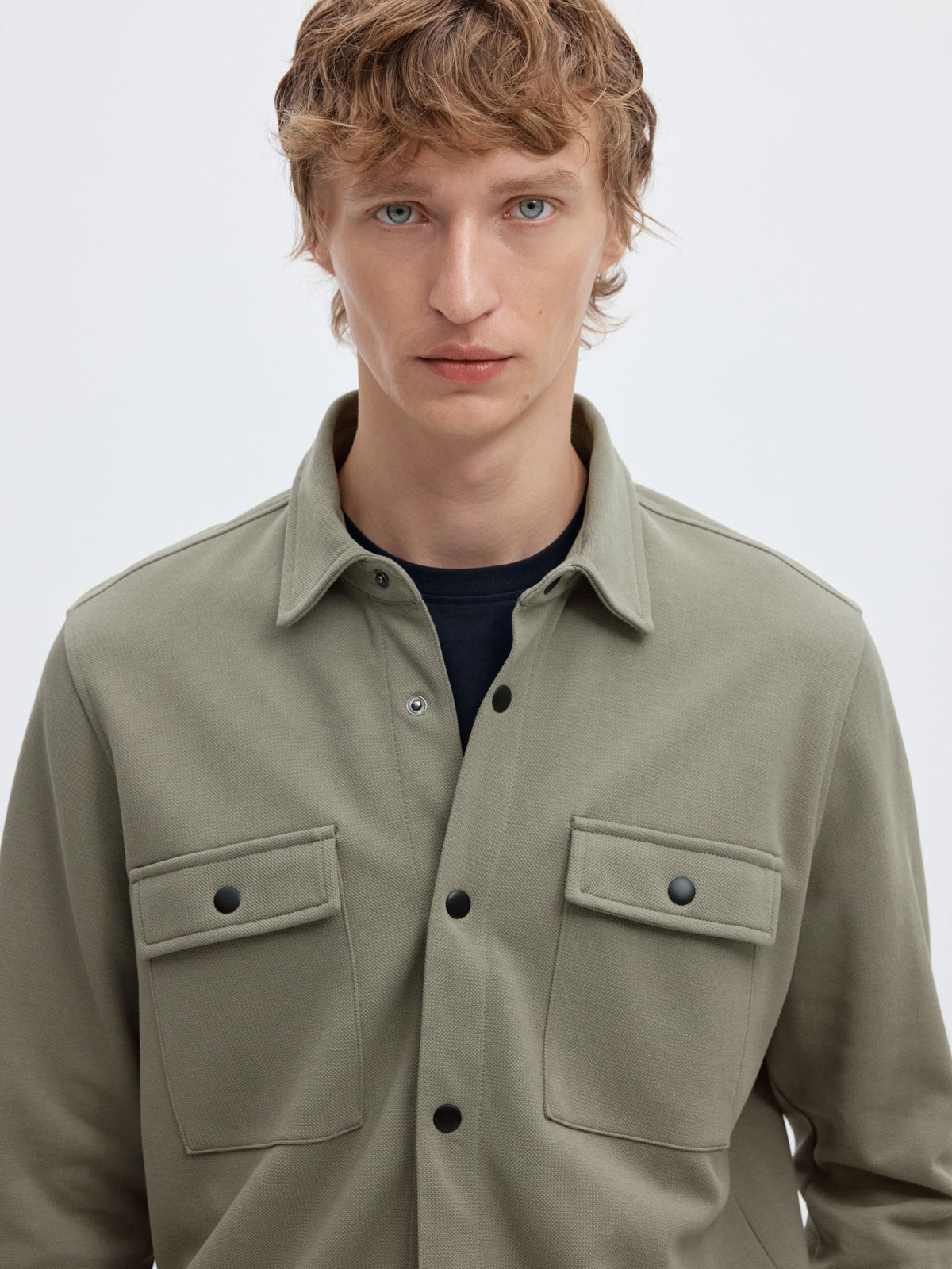 Selected JACKIE SWEAT JACKET - Vetiver