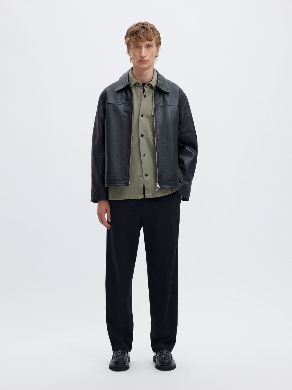 Selected JACKIE SWEAT JACKET - Vetiver