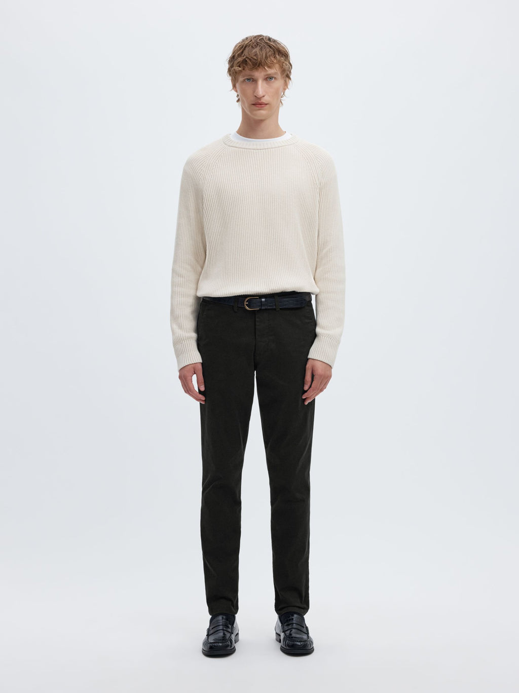 Selected 175-SLIM NEW MILES FLEX PANT - Black