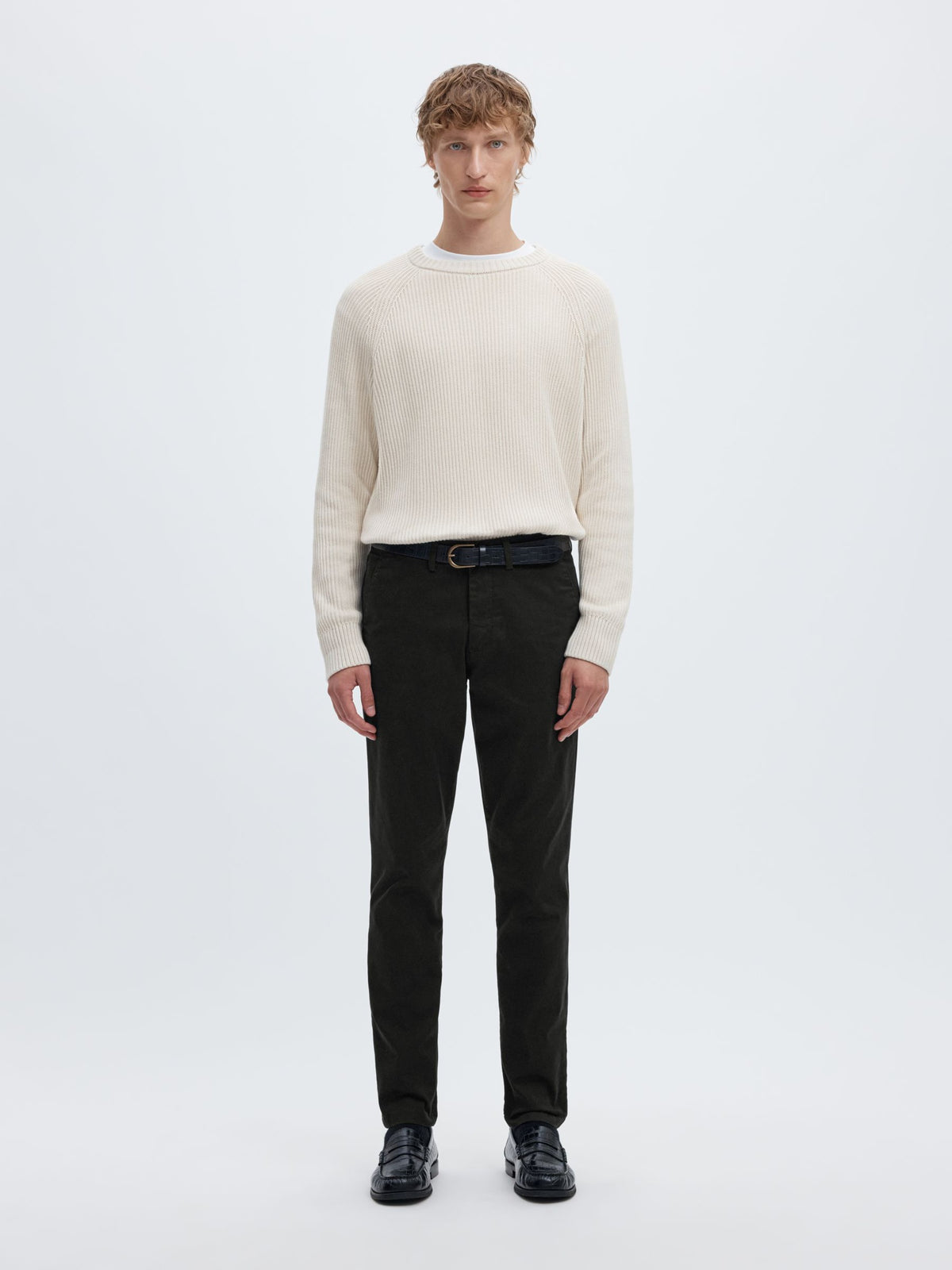 Selected 175-SLIM NEW MILES FLEX PANT - Black
