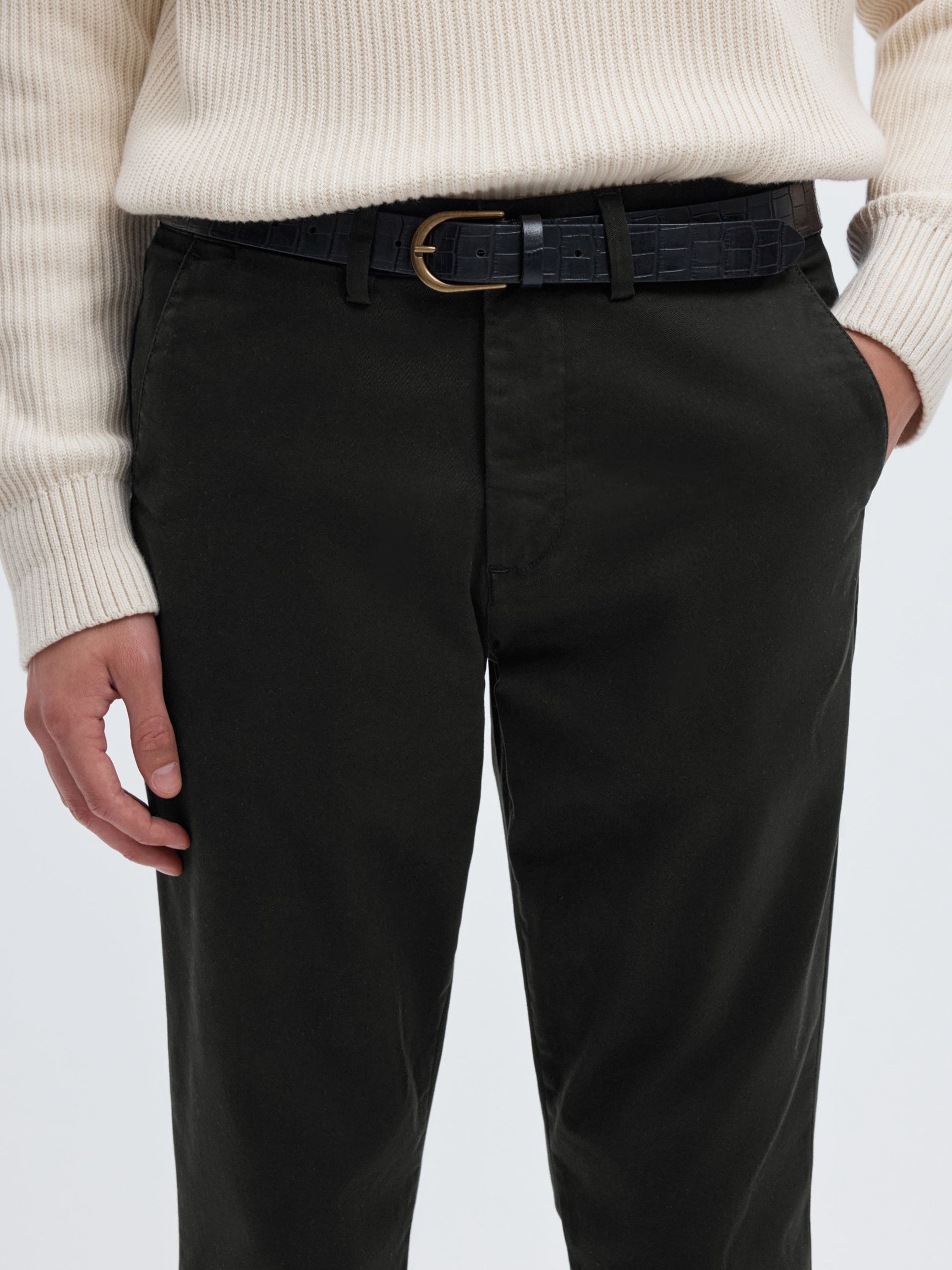 Selected 175-SLIM NEW MILES FLEX PANT - Black