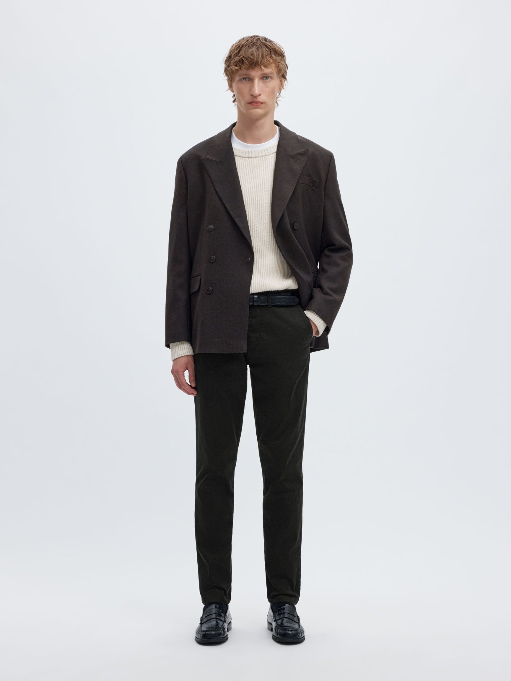 Selected 175-SLIM NEW MILES FLEX PANT - Black