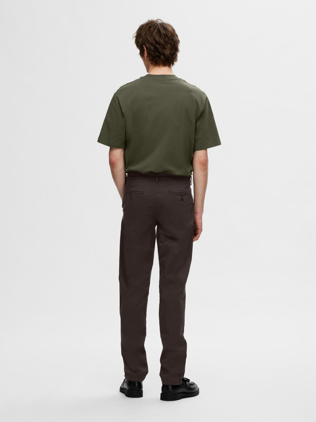 Selected 175-SLIM NEW MILES FLEX PANT - Chocolate Torte