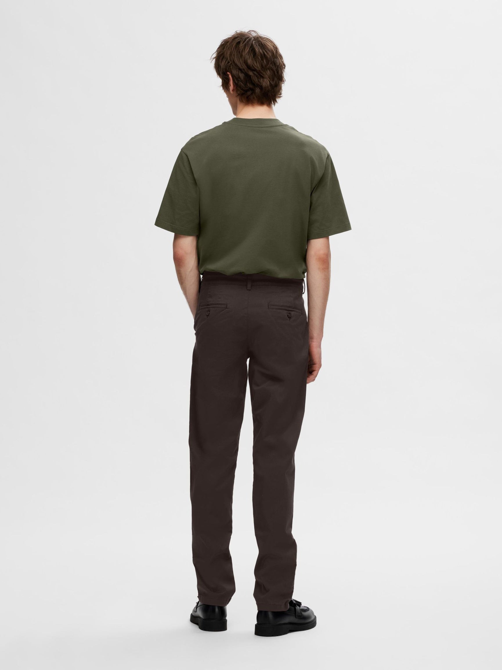 Selected 175-SLIM NEW MILES FLEX PANT - Chocolate Torte