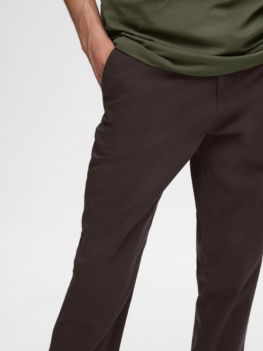 Selected 175-SLIM NEW MILES FLEX PANT - Chocolate Torte