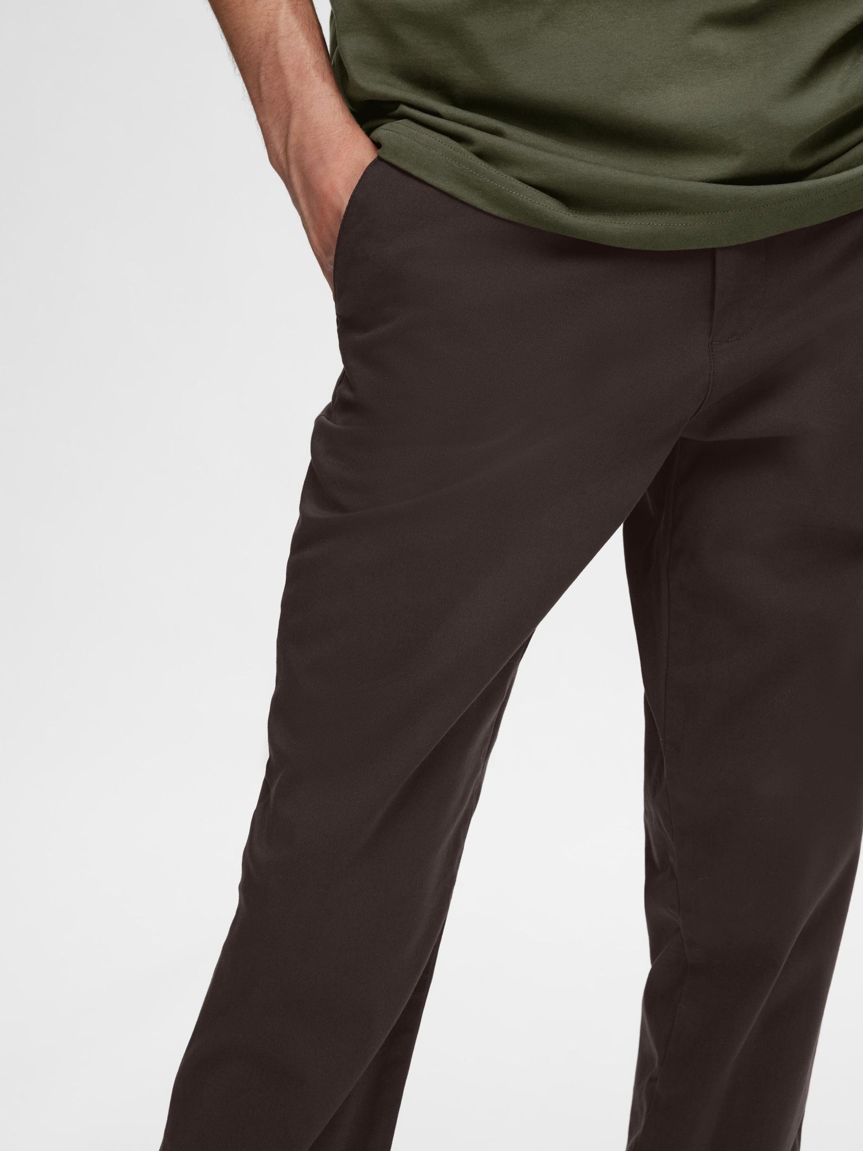 Selected 175-SLIM NEW MILES FLEX PANT - Chocolate Torte