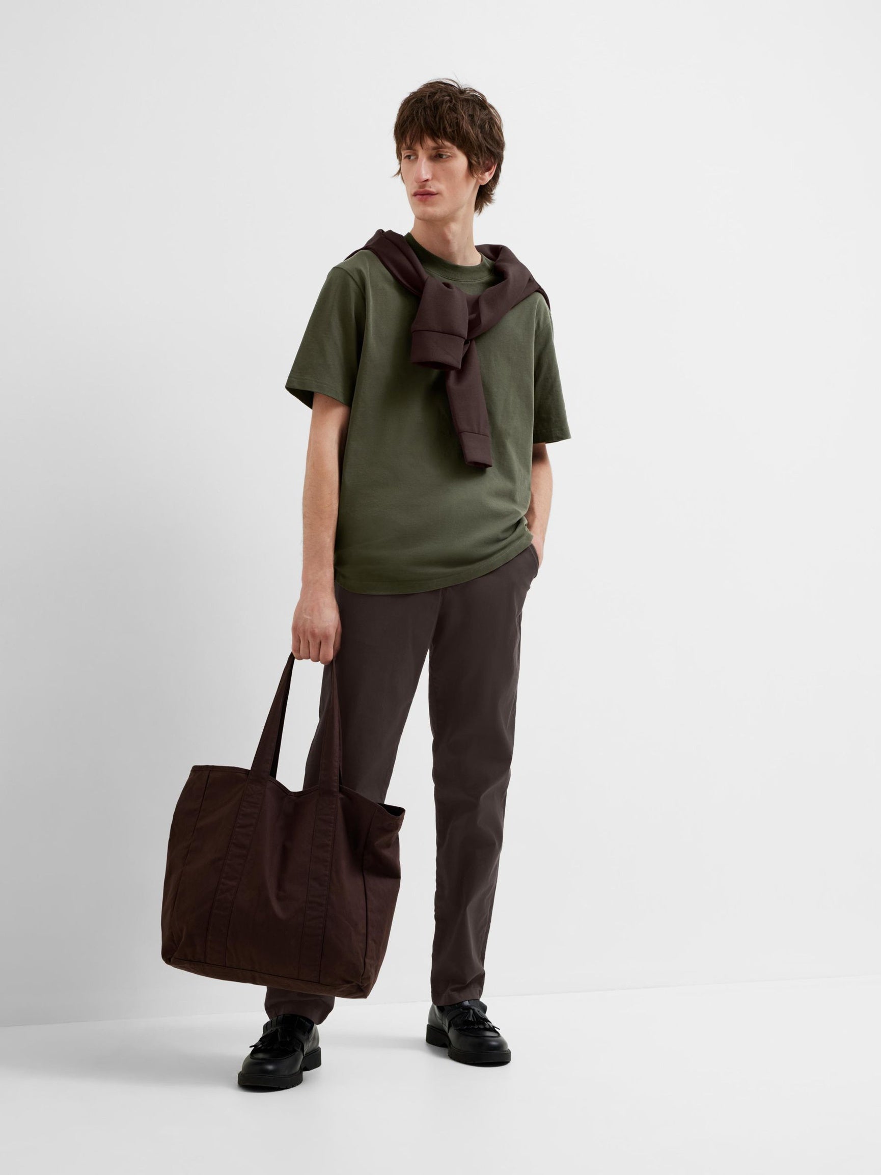 Selected 175-SLIM NEW MILES FLEX PANT - Chocolate Torte