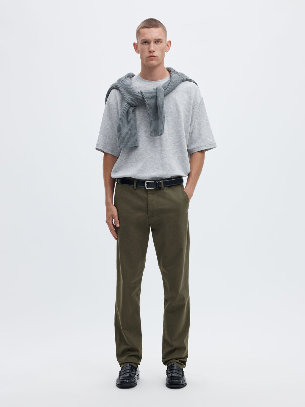 Selected 175-SLIM NEW MILES FLEX PANT - Forest Night