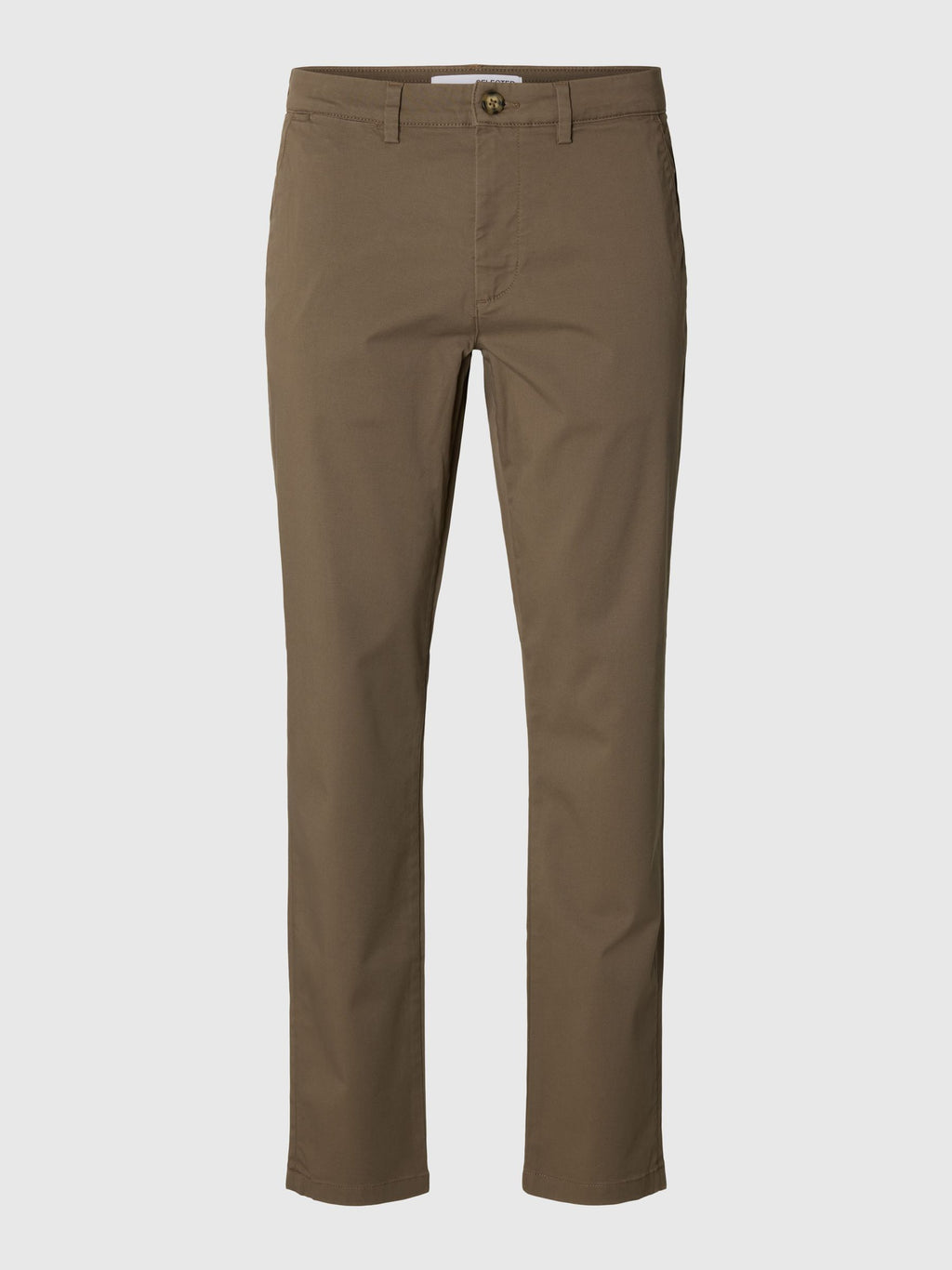 Selected 175-SLIM NEW MILES FLEX PANT - Morel