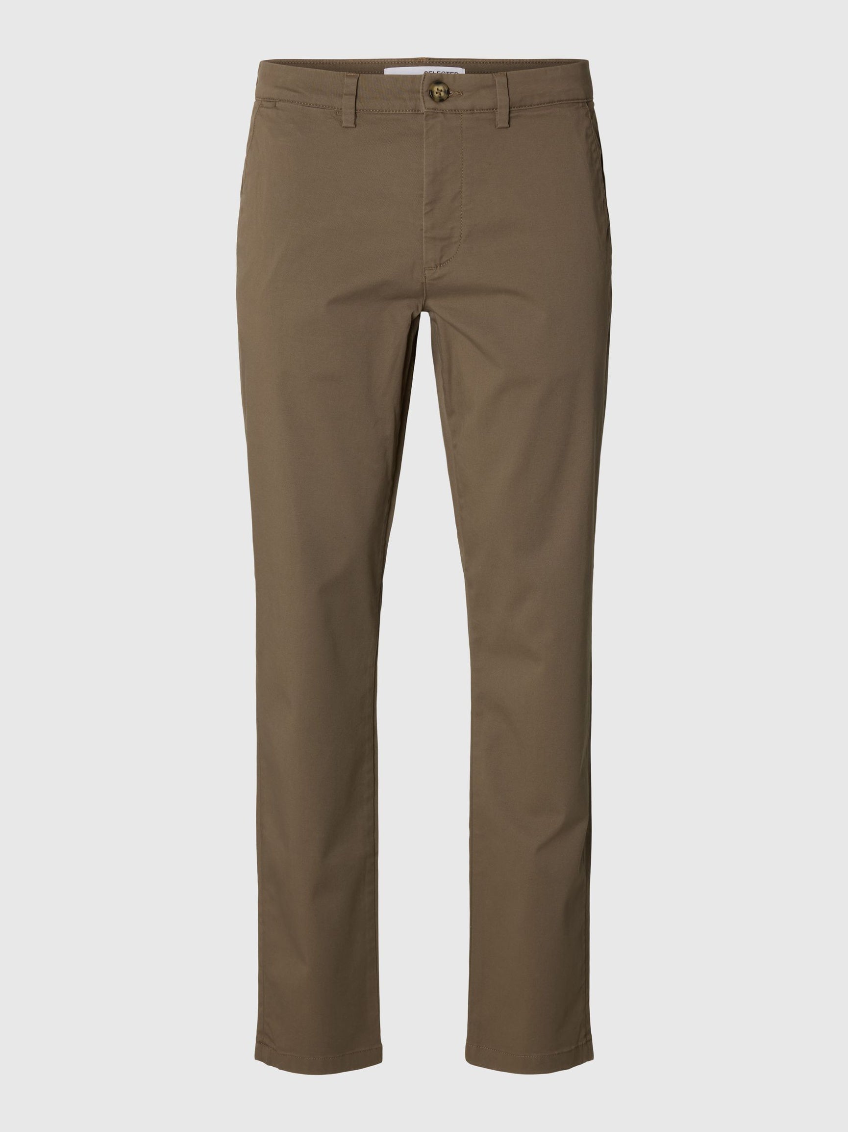 Selected 175-SLIM NEW MILES FLEX PANT - Morel