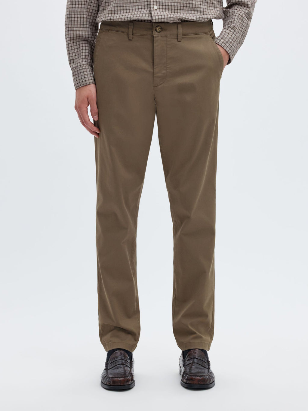 Selected 175-SLIM NEW MILES FLEX PANT - Morel