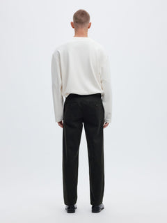 Selected 196 STRAIGHT FLEX CHINOS - Black