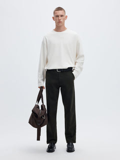 Selected 196 STRAIGHT FLEX CHINOS - Black