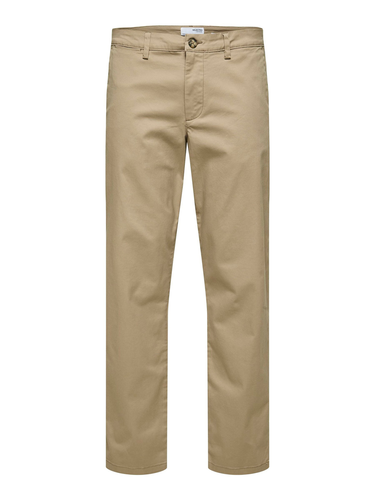 Selected 196 STRAIGHT FLEX CHINOS - Greige