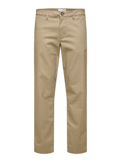 Selected 196 STRAIGHT FLEX CHINOS - Greige