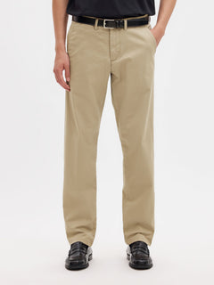 Selected 196 STRAIGHT FLEX CHINOS - Greige