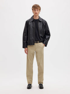 Selected 196 STRAIGHT FLEX CHINOS - Greige