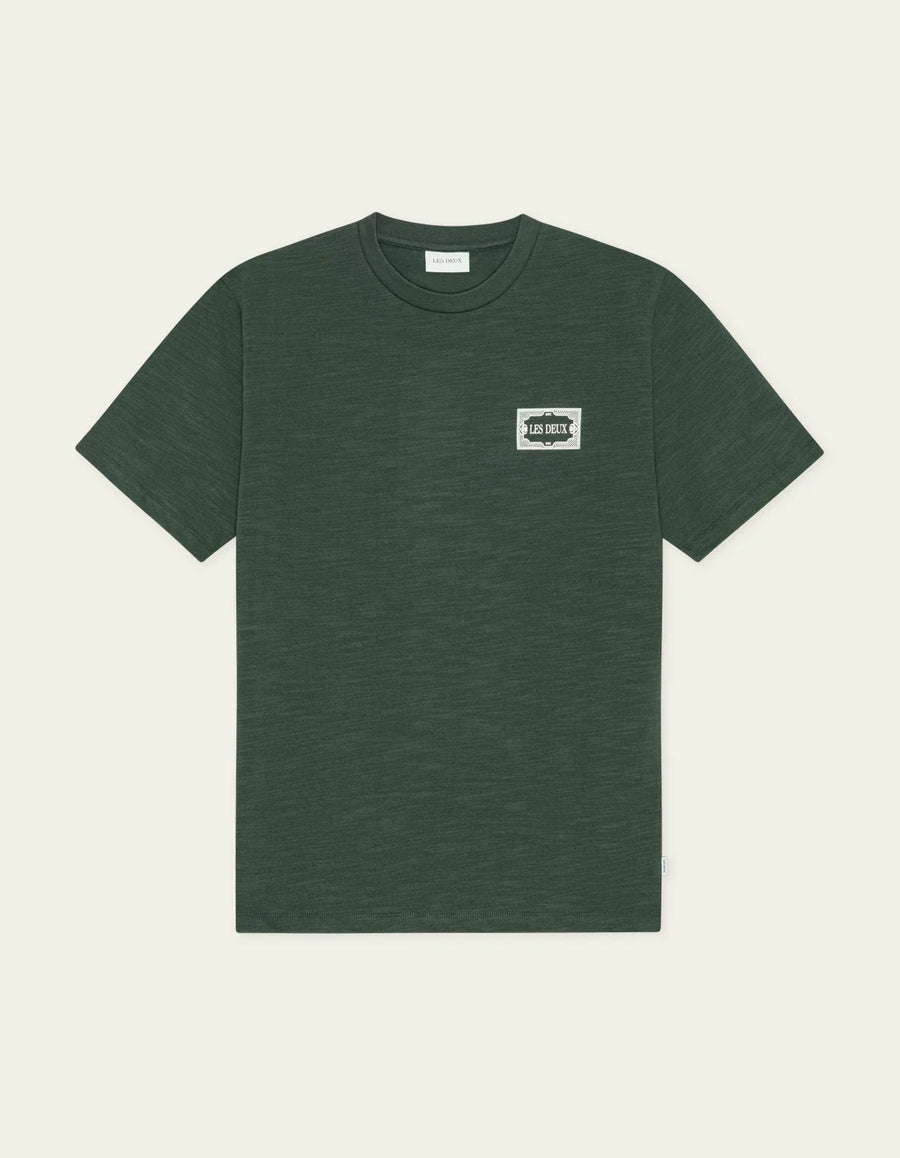 Les Deux Italian T-Shirt i mørkegrøn – t-shirt til herre