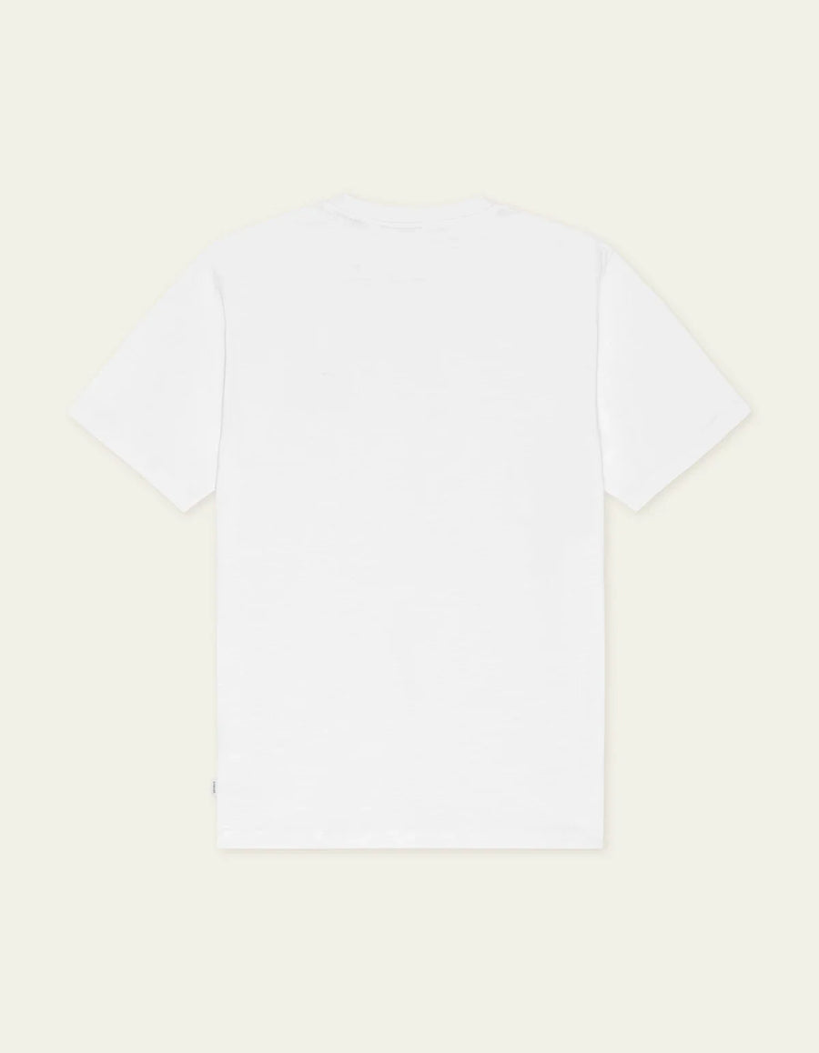 Les Deux hvid t-shirt i økologisk bomuld med slubstruktur
