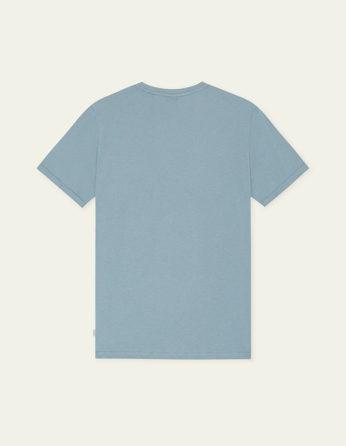 Les Deux Core Contrast T-shirt i Faded Denim Blue blå – produktbillede bagfra