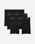 3 Pack Boxer Briefs - Icon Cotton Stretch - Black w/ Heavenly iris logo/black w