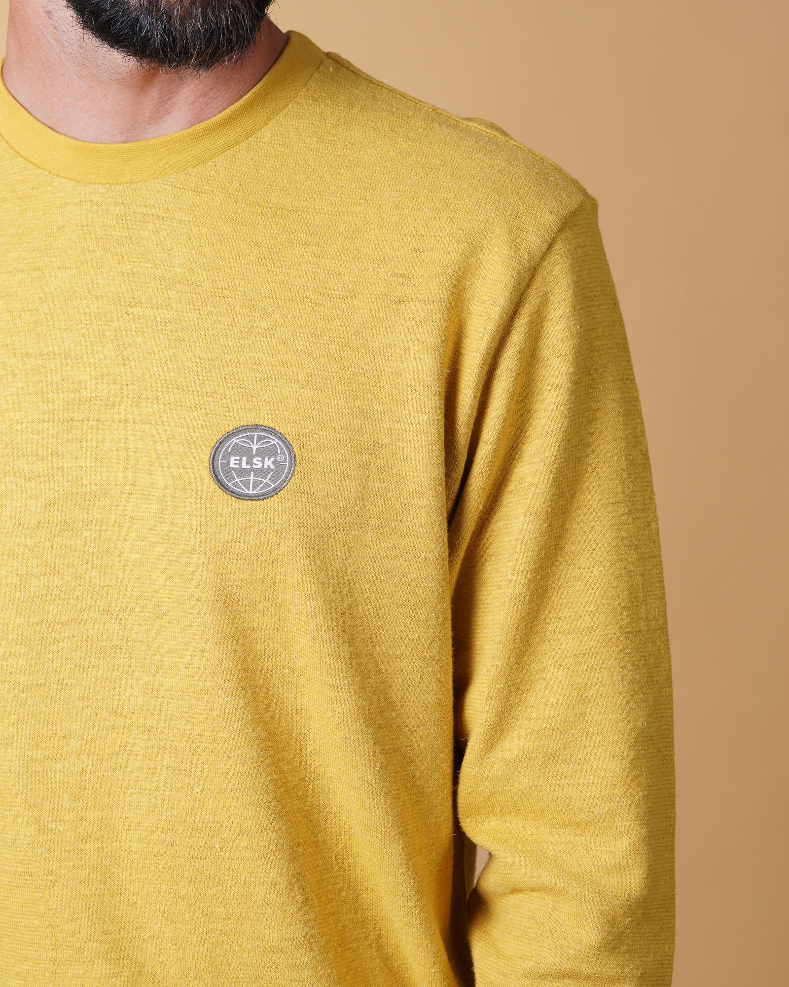 ELSK GLOBE MEN'S HEMP LS T-SHIRT - HONEY YELLOW