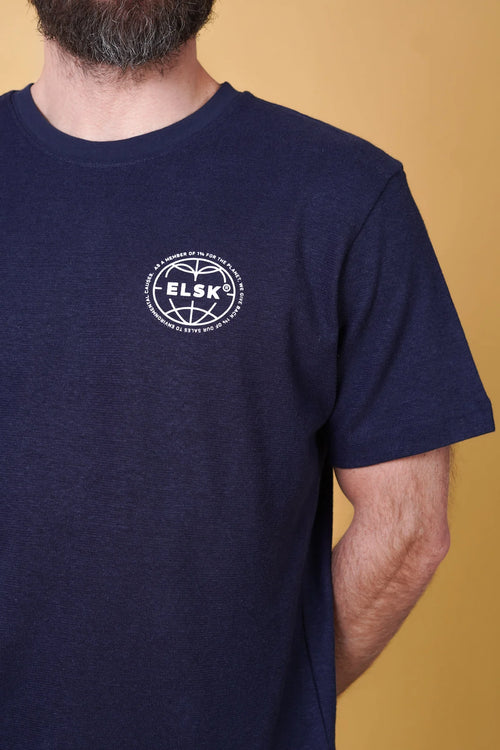 ELSK STATEMENT GLOBE CH MEN'S HEMP T-SHIRT