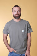 ELSK POCKET MEN'S BRUSHED T-SHIRT - CASTOR GRAY