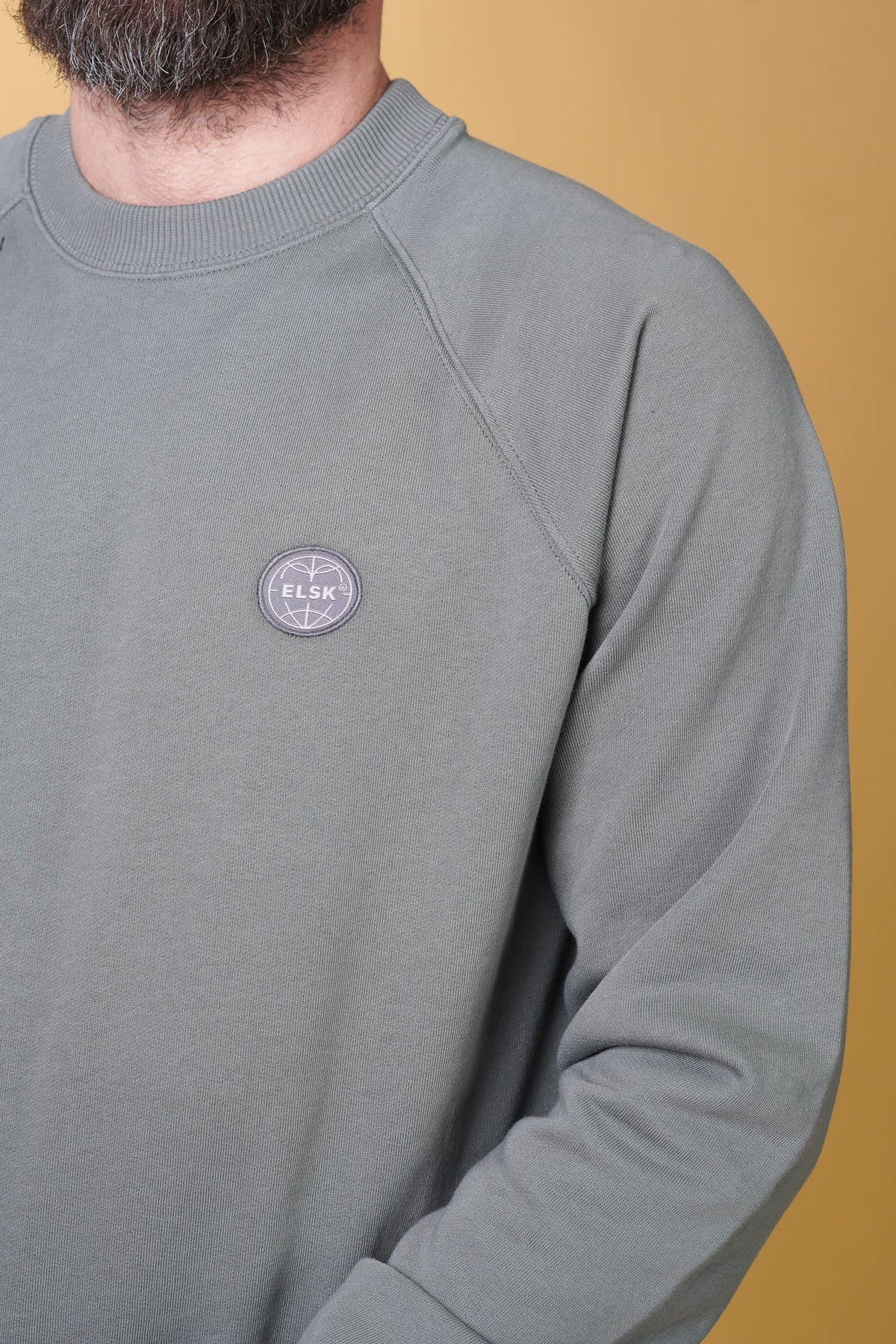 ELSK GLOBE MEN'S RAGLAN CREWNECK Castor Gray