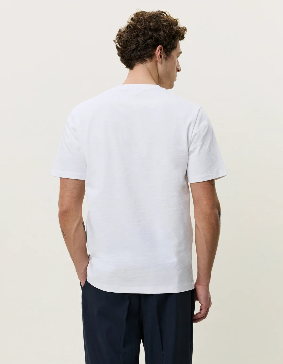 Les Deux Italian hvid t-shirt med struktureret jersey