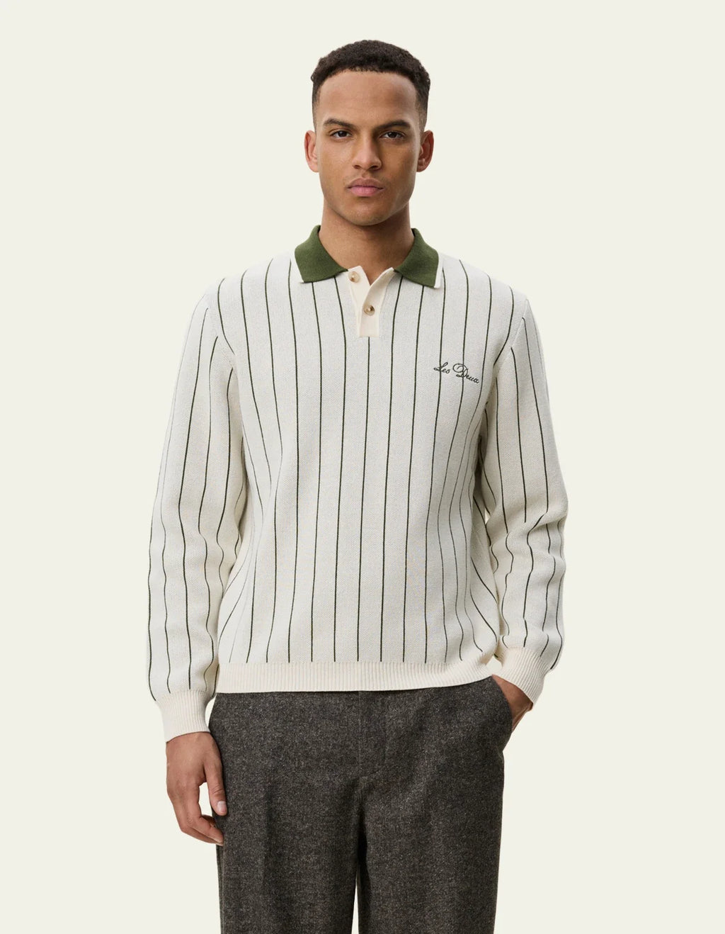 Les Deux Signature Knitted Ls Polo