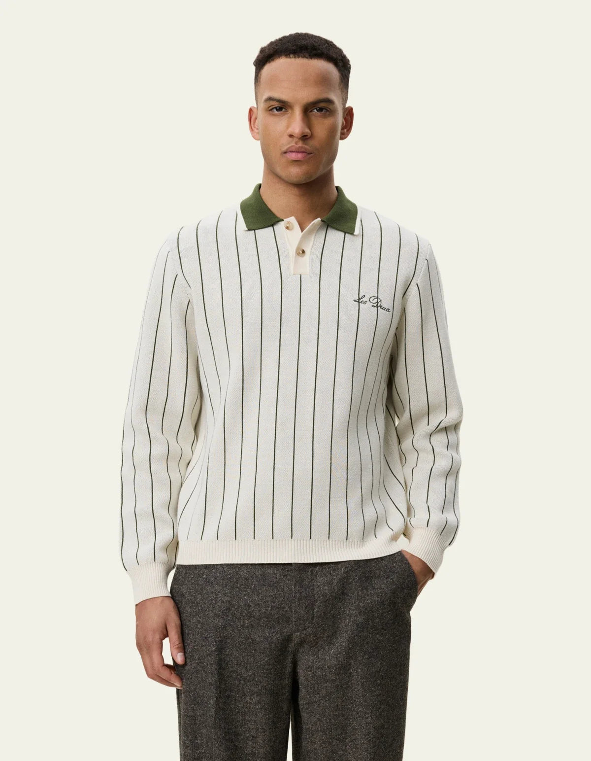 Les Deux Signature Knitted Ls Polo