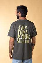 ELSK CALM DOWN BP MEN'S BRUSHED T-SHIRT - GRANITE GREEN