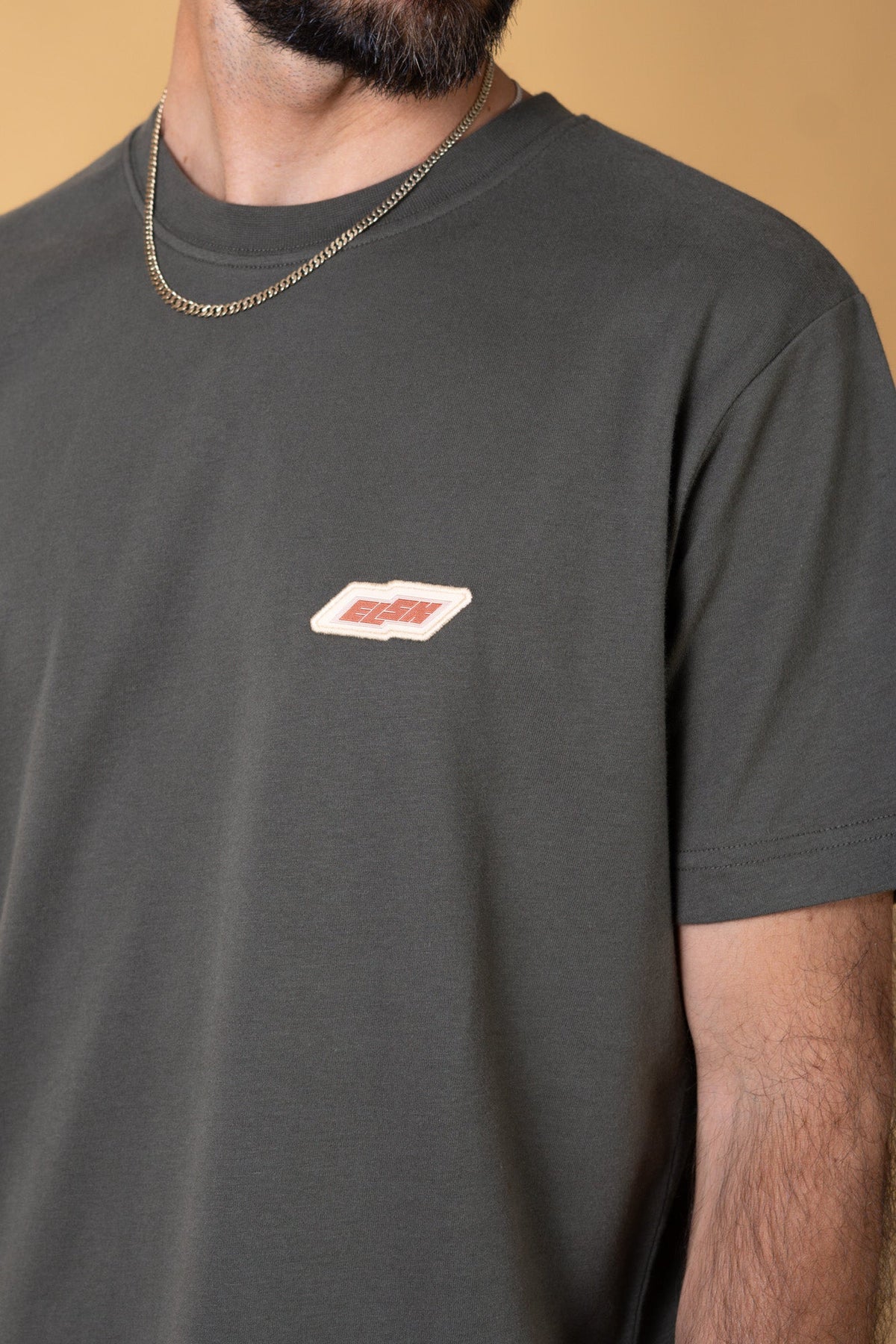 ELSK TECH MEN'S BRUSHED T-SHIRT - GRANITE GREEN