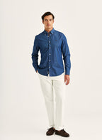 Morris Light Denim Shirt-Slim Fit - 59 OLD BLUE