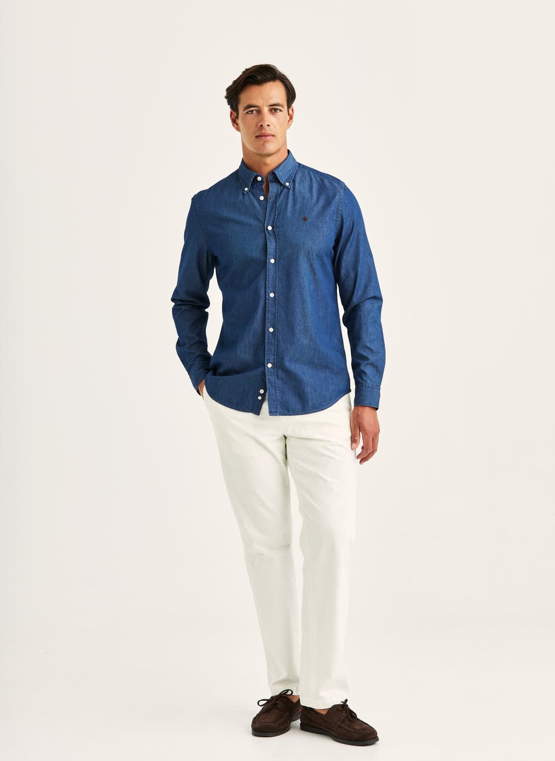 Morris Light Denim Shirt-Slim Fit - 59 OLD BLUE