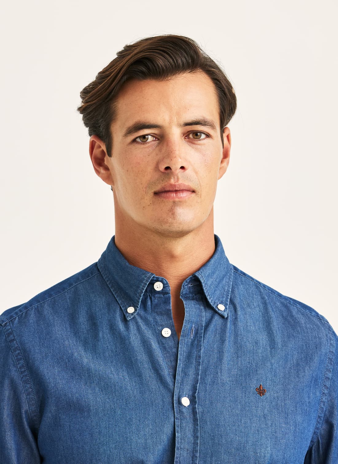 Morris Light Denim Shirt-Slim Fit - 59 OLD BLUE