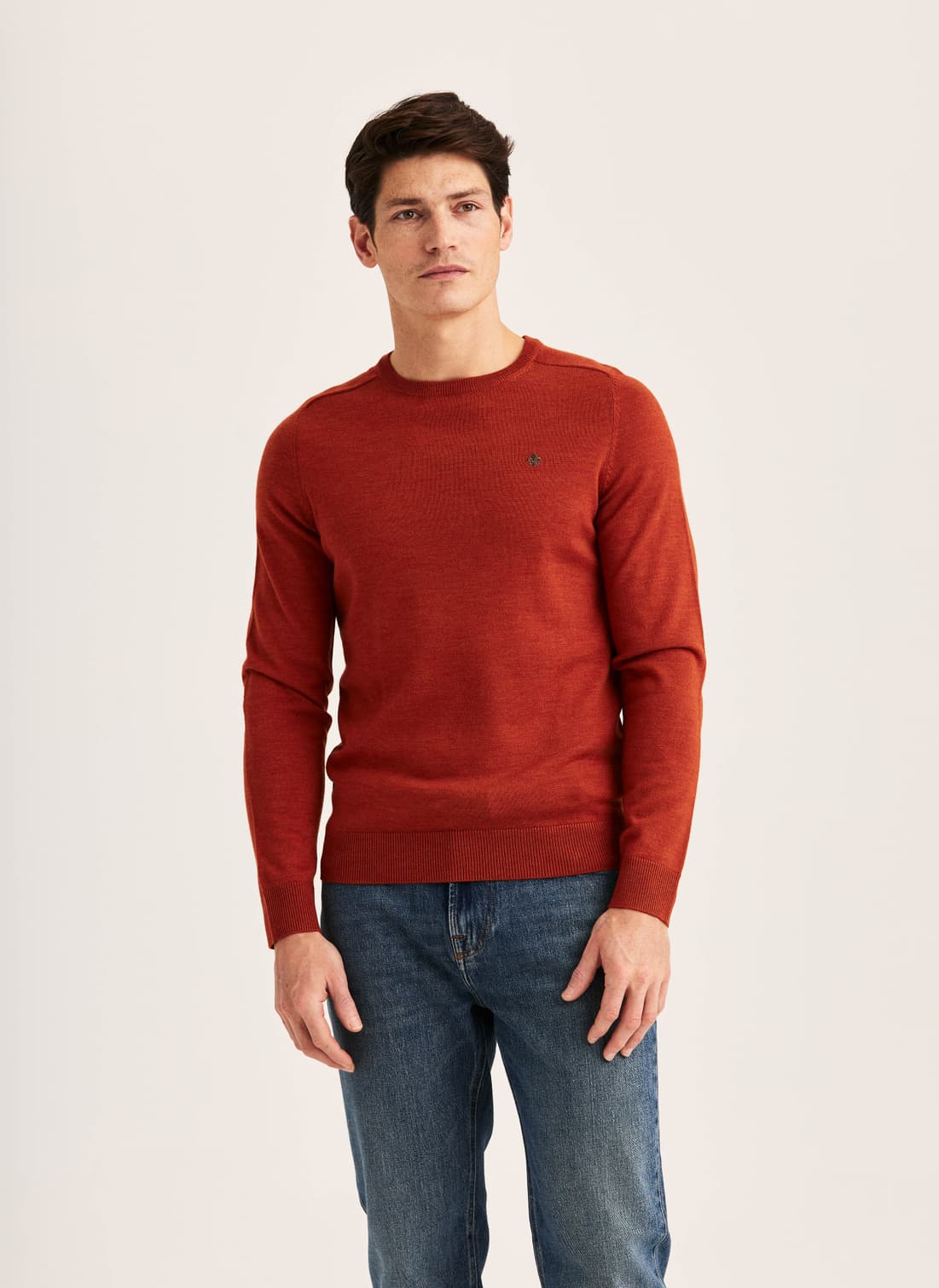 Morris Merino Oneck - 23 ORANGE