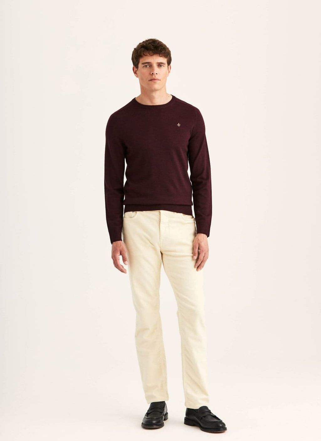 Morris Merino Oneck - 48 WINE RED