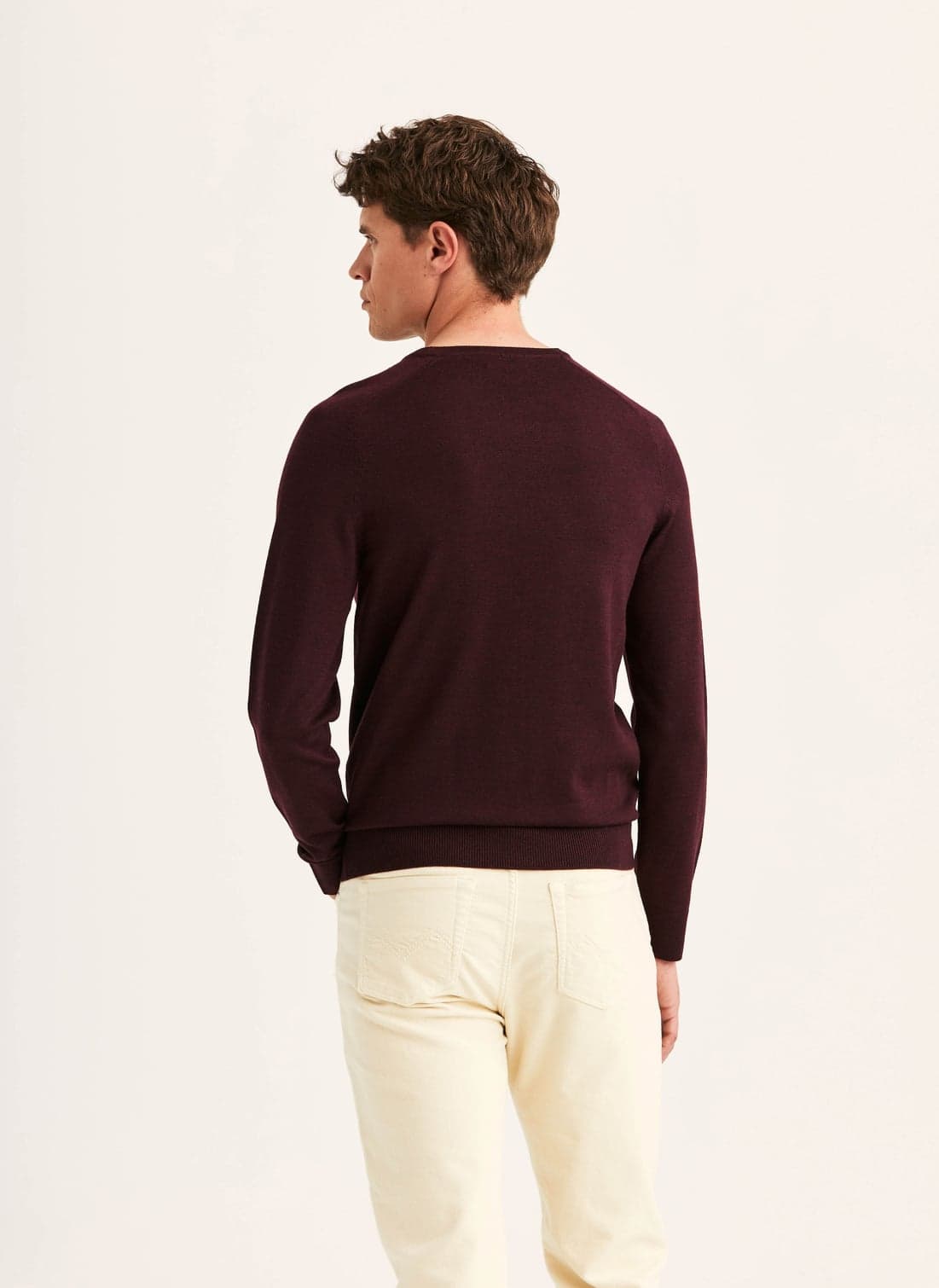Morris Merino Oneck - 48 WINE RED