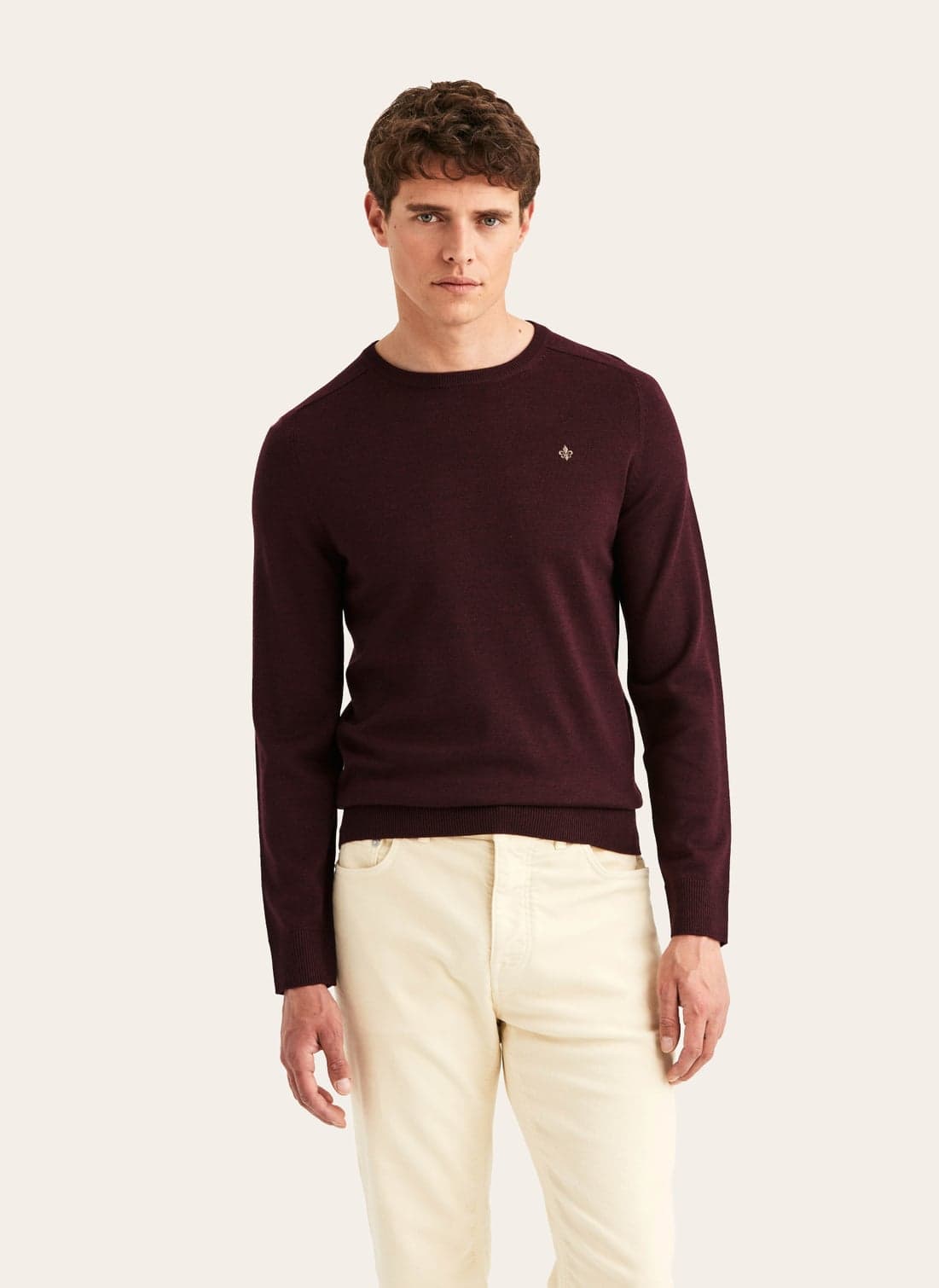 Morris Merino Oneck - 48 WINE RED