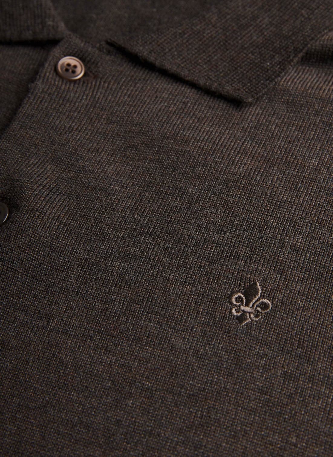 Morris Merino Shirt Cardigan - 88 BROWN