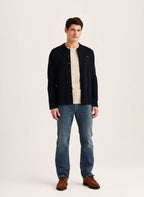 Morris Merino Shirt Cardigan - 60 NAVY