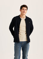 Morris Merino Shirt Cardigan - 60 NAVY