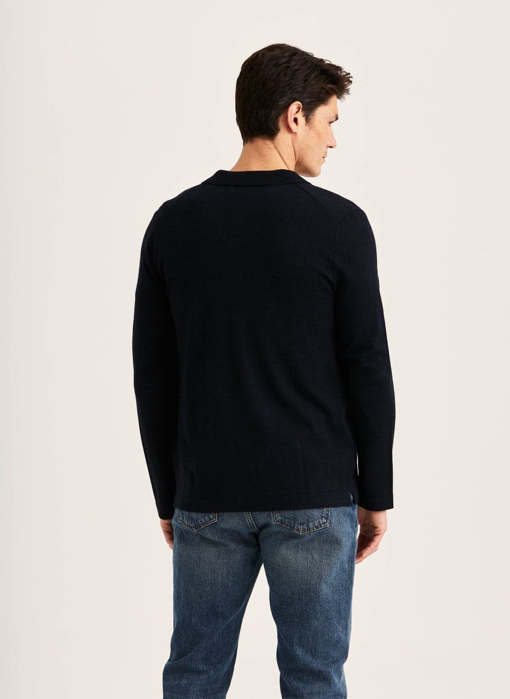 Morris Merino Shirt Cardigan - 60 NAVY