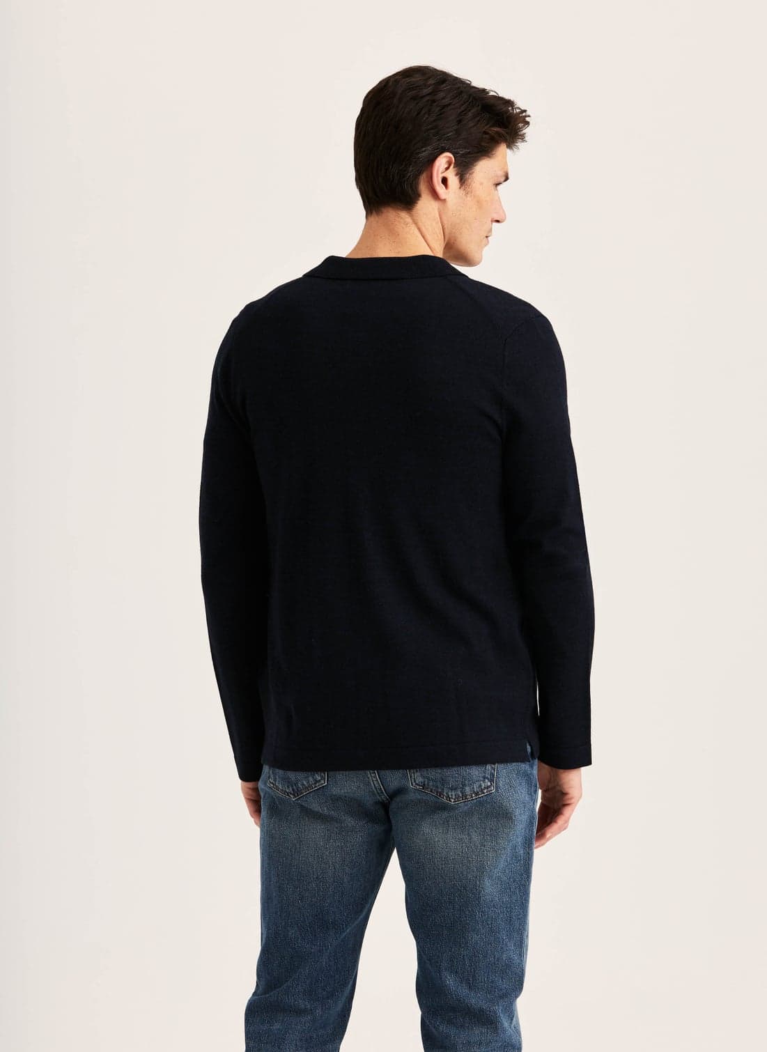 Morris Merino Shirt Cardigan - 60 NAVY