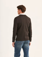 Morris Merino Shirt Cardigan - 88 BROWN