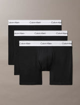 Alle tre Calvin Klein Icon Cotton Stretch boxer briefs 3-pak i sort – produktbillede